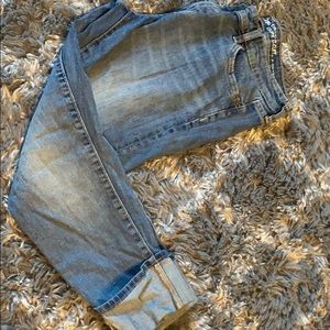 Washed denim jeans